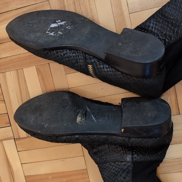 Michael Kors Bromley over the knee zip leather size 6.5M - Picture 5 of 10